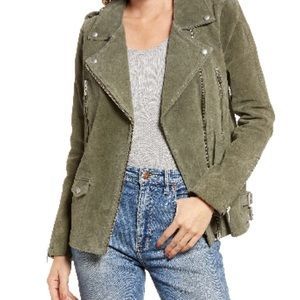 Long Suede Moto Jacket